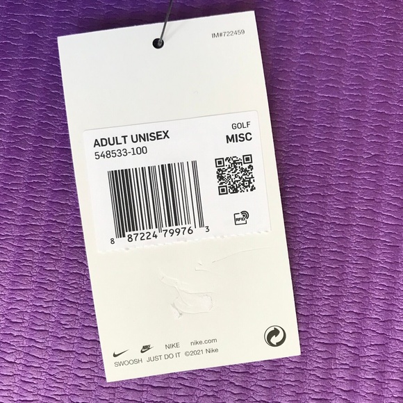 Nike Men's White/Black Logo Adjustable Poly Cap Athletic Hat Streetwear Sporty - Picture 9 of 9